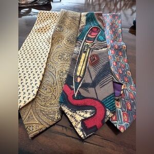 4 silk ties